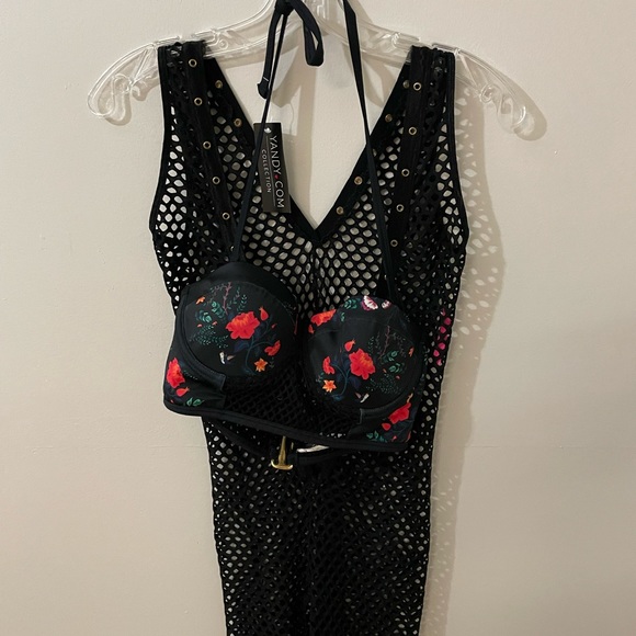 Seven’til Midnight Deep V Fishnet Body Stocking. Size Sm - Picture 6 of 15